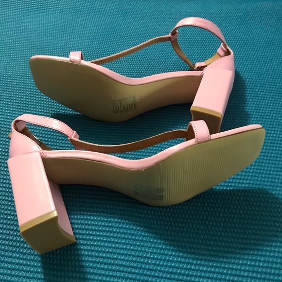 JAGGAR  THE LABEL PINK BLOCK HEEL SHOES - Picture 4 of 5
